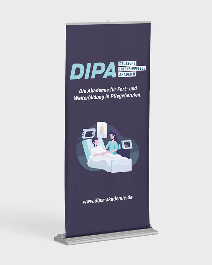 Pixelwald_Referenz_DIPA_Rollup Werbemittel Rollup design