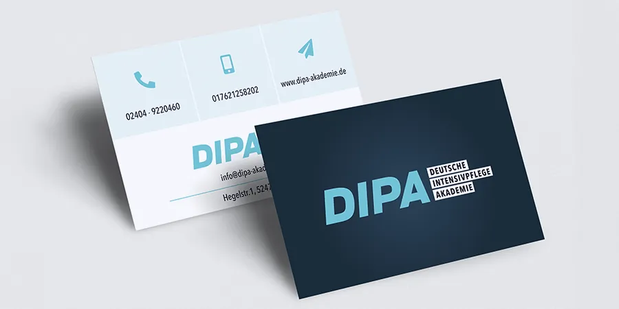 Pixelwald_Referenz_DIPA_Visitenkarten Visitenkarten